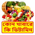 কোন খাবারে কি ভিটামিন ~ Vitamins On Food Guide icon