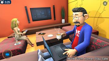 Virtual Dad Work From Home Sim постер