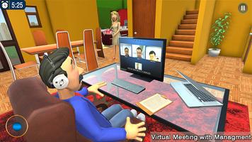 Virtual Dad Work From Home Sim скриншот 1