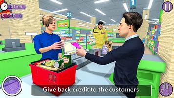 Supermarket Shopping Game Simu постер