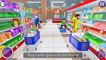 Supermarket Shopping Game Simu capture d'écran 1