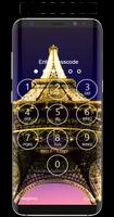 Paris Eiffel Tower Lock Screen Affiche
