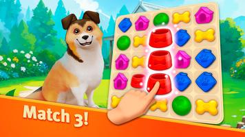 Doggie Dog World: Pet Match 3 captura de pantalla 1