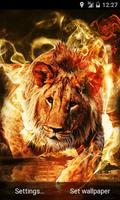 Fire Lion Live Wallpaper capture d'écran 1