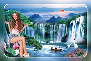 Waterfall Photo Frame : Background Changer Affiche