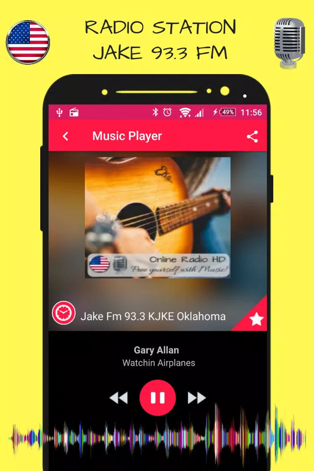 Descarga de APK de Jake Fm 93.3 KJKE Oklahoma Radio Stations Live HD para  Android