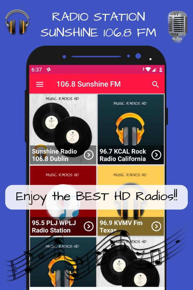 Sunshine Radio 106.8 Dublin Radio Stations Online APK pour Android  Télécharger
