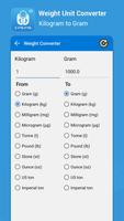 Grams,kg,lbs weight converter capture d'écran 1