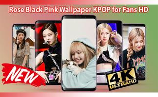 Rose Black Pink Wallpaper KPOP for Fans HD Affiche