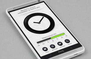 BlackClock Zooper Widget Skin تصوير الشاشة 1