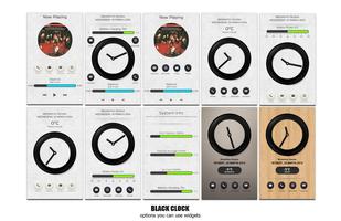 BlackClock Zooper Widget Skin تصوير الشاشة 3