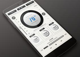 Black&White Zooper Widget Skin الملصق