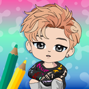 K-POP Idol Chibi Coloring Book aplikacja