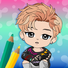 K-POP Idol Chibi Coloring Book أيقونة