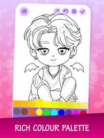 K-POP Idol Chibi Coloring Book Ekran Görüntüsü 1