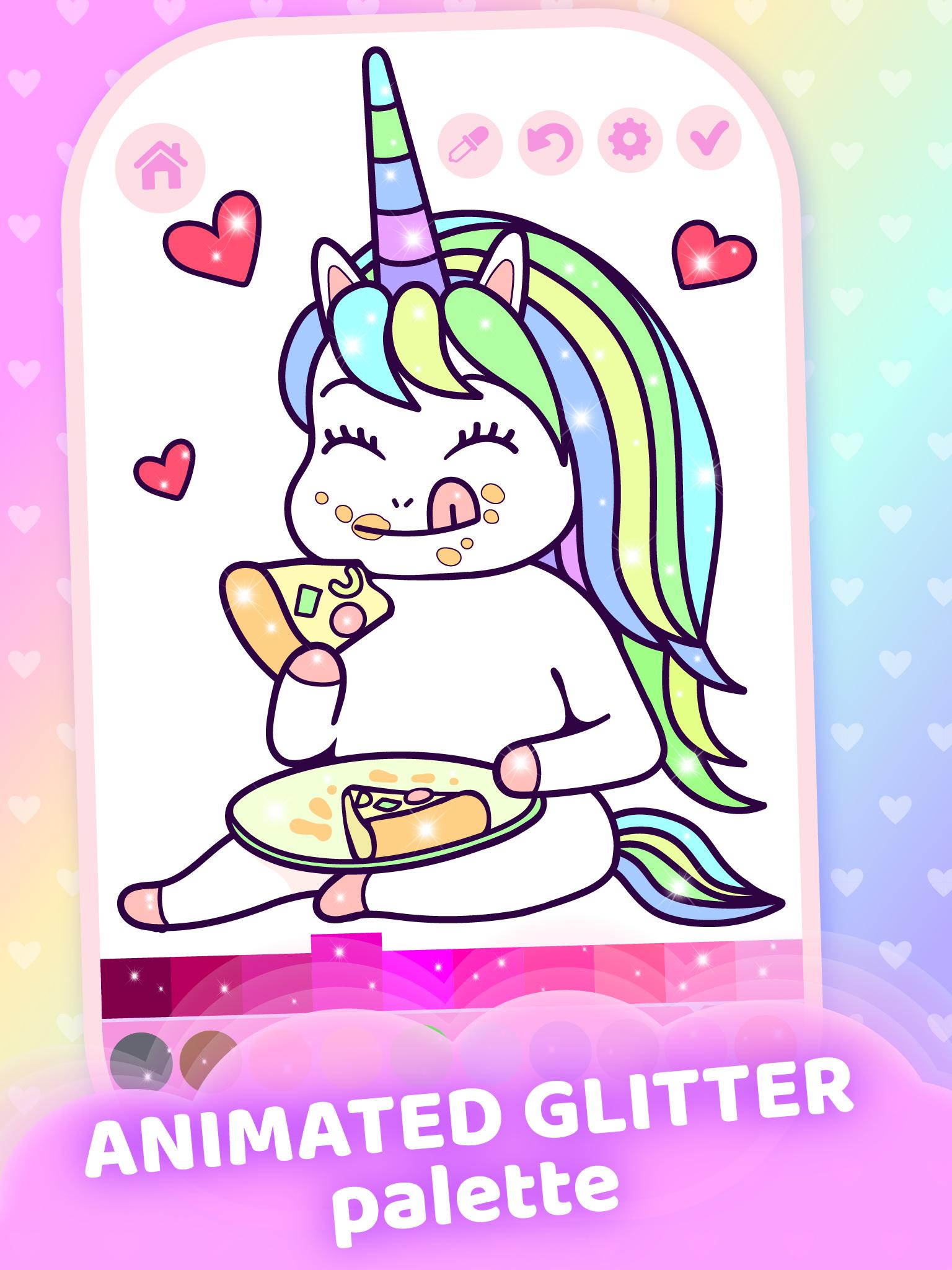 Download Sparkling Rainbow Unicorns Coloring Book For Kids For Android Apk Download