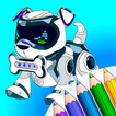 Livro de animais robóticos ícone