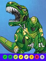 Robot Dino tô màu theo số bài đăng