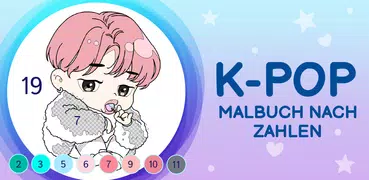 Anime Kpop Malbuch nach Zahlen