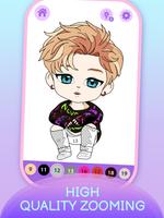 KPOP Chibi Coloring by Number स्क्रीनशॉट 2