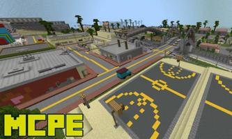 San Andreas Map for Minecraft PE Affiche