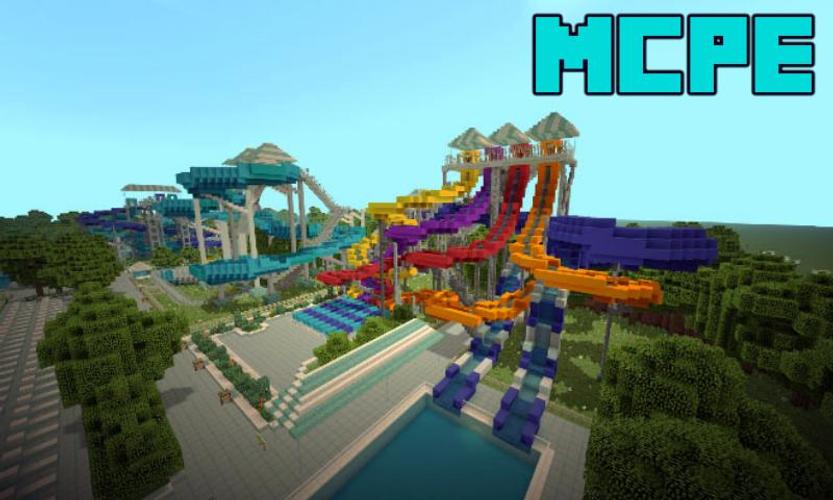 Water Park Map For Minecraft Pe For Android Apk Download - roblox map water park