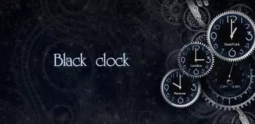 FREE Black Clock LiveWallpaper