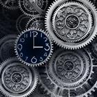 FREE Black Clock LiveWallpaper icône