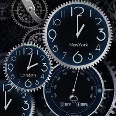 Black Clock Live Wallpaper HD APK download