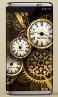 Gold Clock Live Wallpaper HD plakat