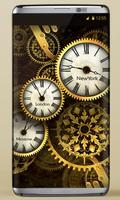 Gold Clock Live Wallpaper HD Cartaz