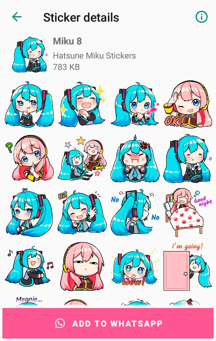 About: Hatsune Miku Vocaloid Stickers for WastickerApps (Google