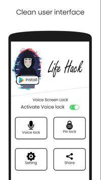 Voice Screen Lock : Pin Pattern Lock poster