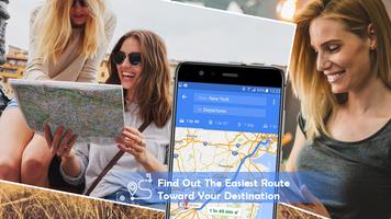 GPS地图导航和行车路线 海报