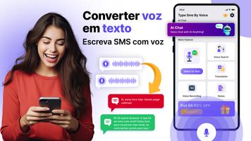 Voz para texto:Escreve por Voz Cartaz