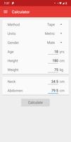 Body Fat Calculator ภาพหน้าจอ 1