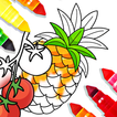 Coloring games vegetable paint ikon