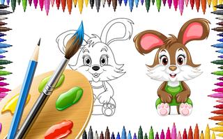 Colour paint and drawing games Cartaz