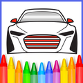 Car colouring and drawing game