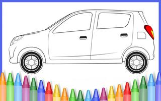 Car colouring and drawing game Cartaz
