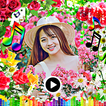 Flower video maker with music आइकन