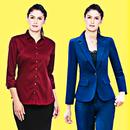 Women office suit shirt editor APK