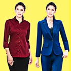 Women office suit shirt editor-icoon