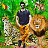 Wild animal photo editor frame أيقونة