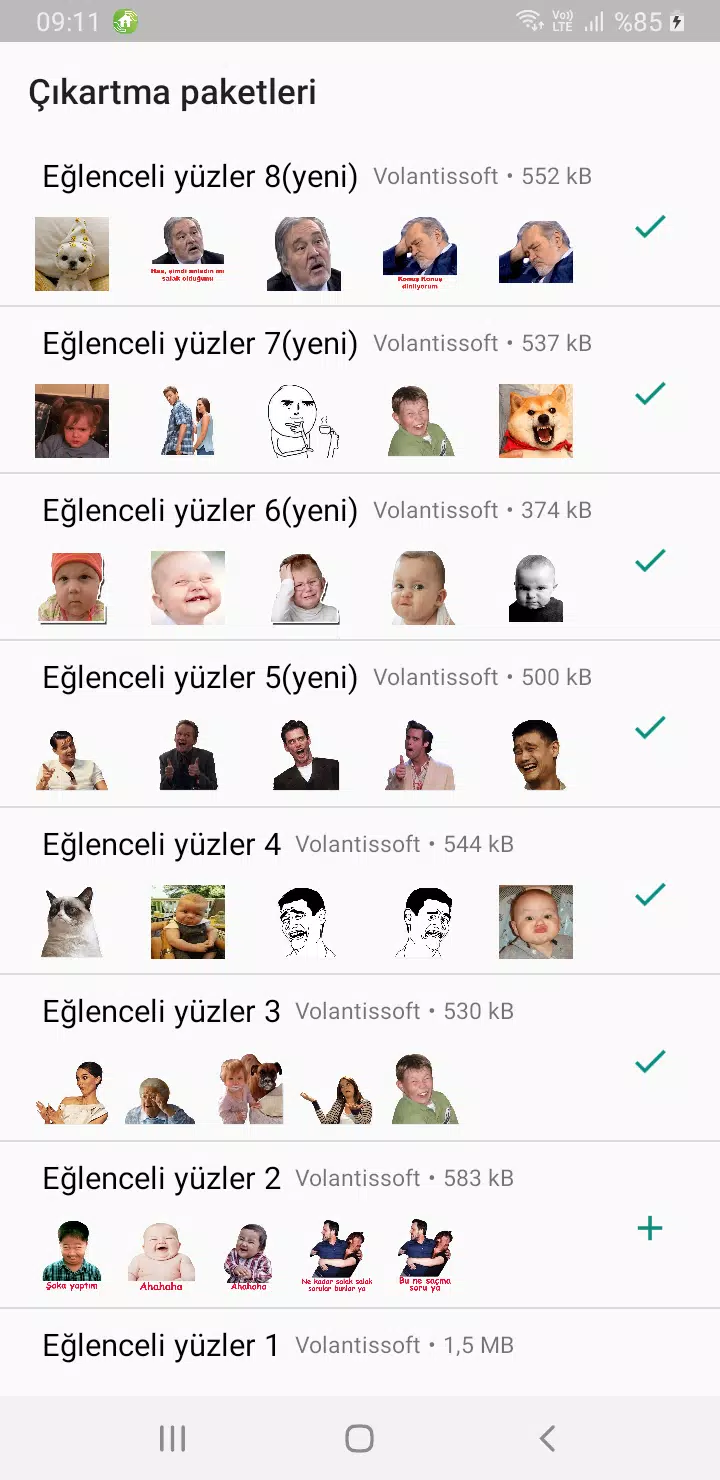 Android İndirme için Türkçe Stickers 2020, Komik Eğlenceli Çıkartmalar APK