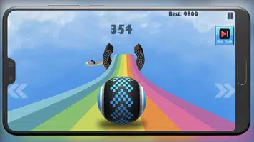 Poster Rolling Ball Impossible road