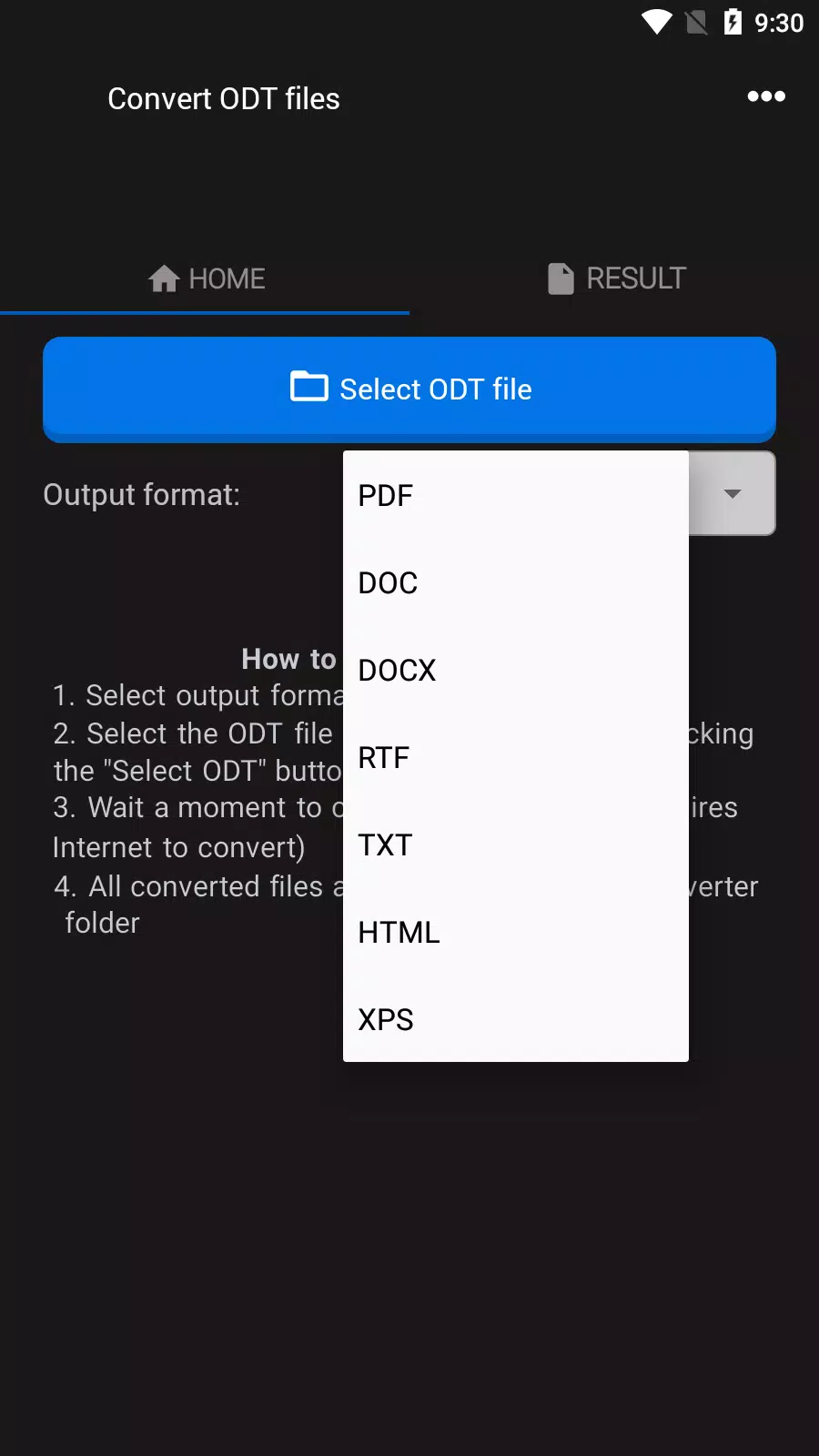 ODT Converter - Convert ODT to Word(DOC, DOCX),PDF APK pour Android  Télécharger
