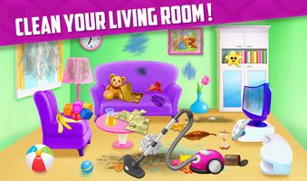 برنامه‌نما Messy House Cleaning Game عکس از صفحه