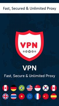 VPN – 100% Free Proxy, Speed, Secured poster