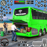 Coach Tourist Bus City Driving icon